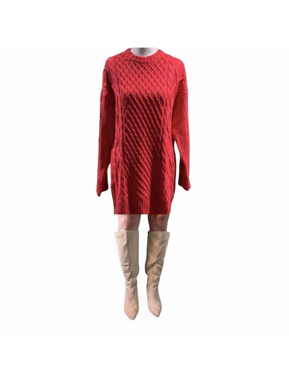 Reddish / orange #knitdress #kneelength #sweaterdress
